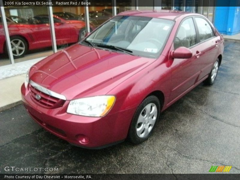 Radiant Red / Beige 2006 Kia Spectra EX Sedan