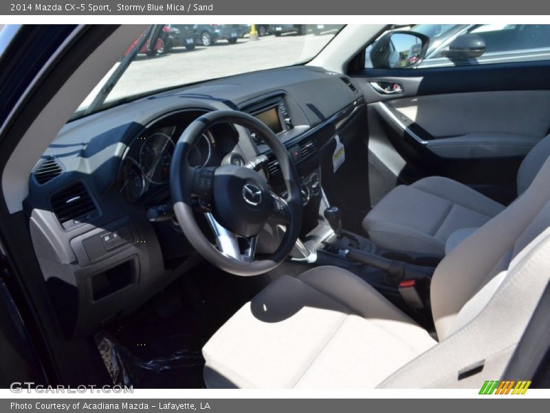 Stormy Blue Mica / Sand 2014 Mazda CX-5 Sport