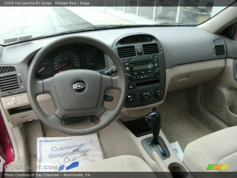 Radiant Red / Beige 2006 Kia Spectra EX Sedan