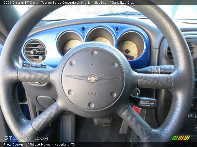 Midnight Blue Pearl / Dark Slate Gray 2005 Chrysler PT Cruiser Touring Turbo Convertible