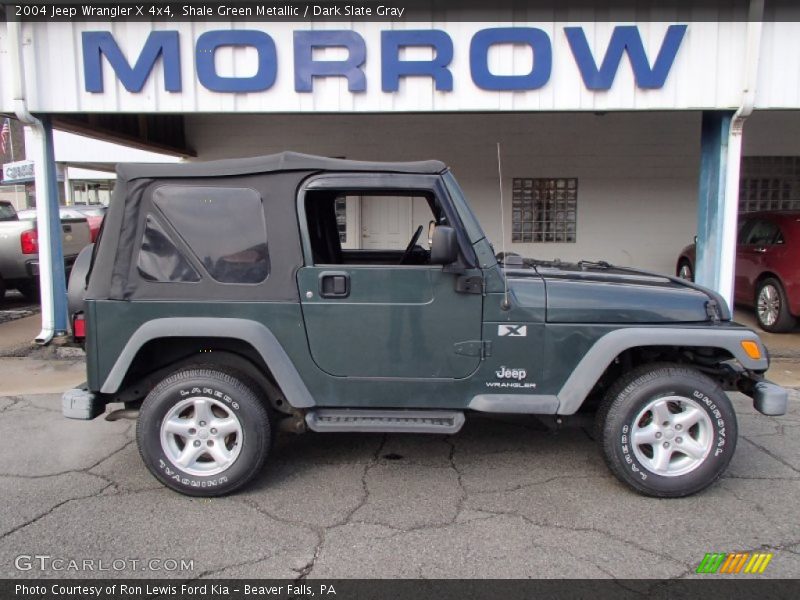 Shale Green Metallic / Dark Slate Gray 2004 Jeep Wrangler X 4x4
