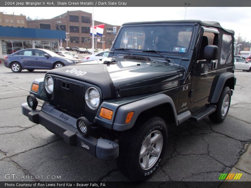 Shale Green Metallic / Dark Slate Gray 2004 Jeep Wrangler X 4x4