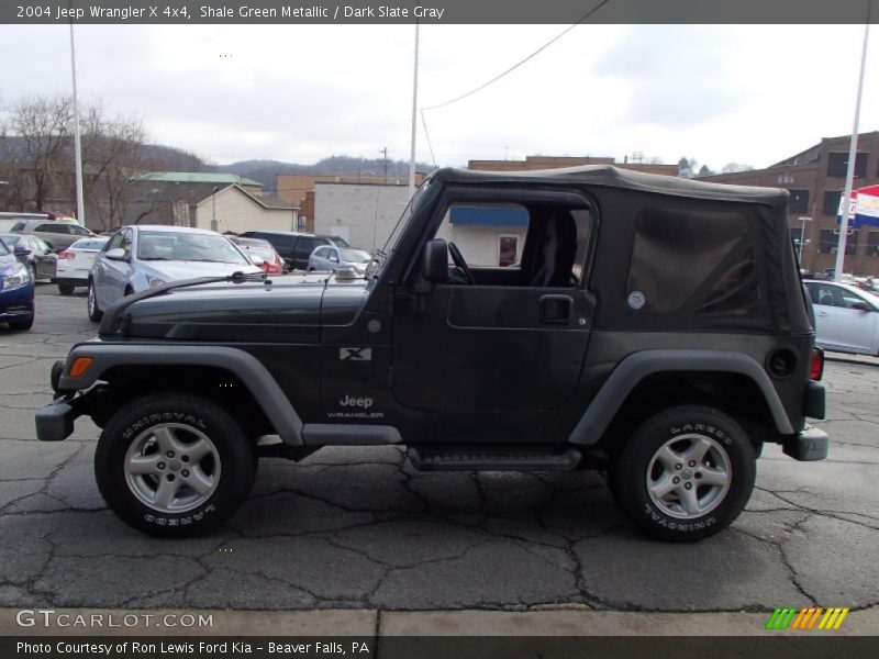 Shale Green Metallic / Dark Slate Gray 2004 Jeep Wrangler X 4x4