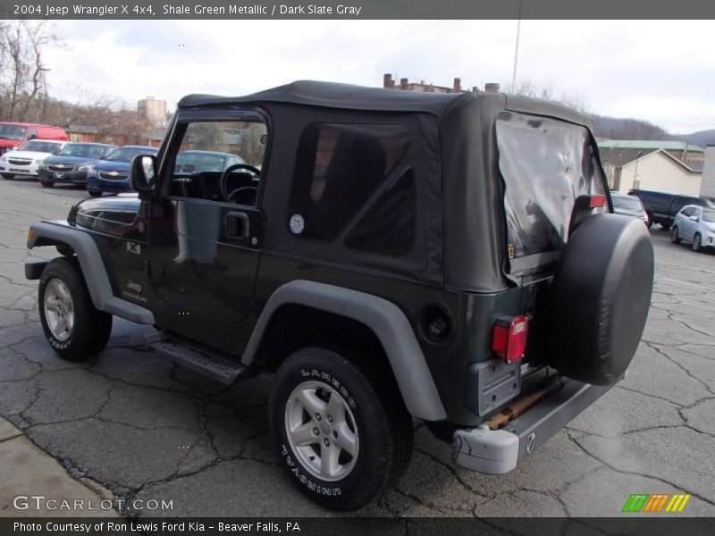 Shale Green Metallic / Dark Slate Gray 2004 Jeep Wrangler X 4x4
