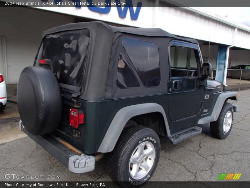 Shale Green Metallic / Dark Slate Gray 2004 Jeep Wrangler X 4x4
