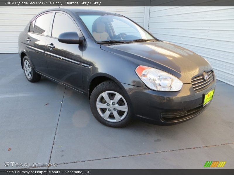 Charcoal Gray / Gray 2009 Hyundai Accent GLS 4 Door