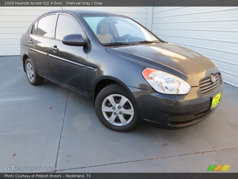 Charcoal Gray / Gray 2009 Hyundai Accent GLS 4 Door