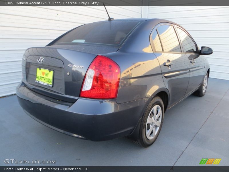 Charcoal Gray / Gray 2009 Hyundai Accent GLS 4 Door