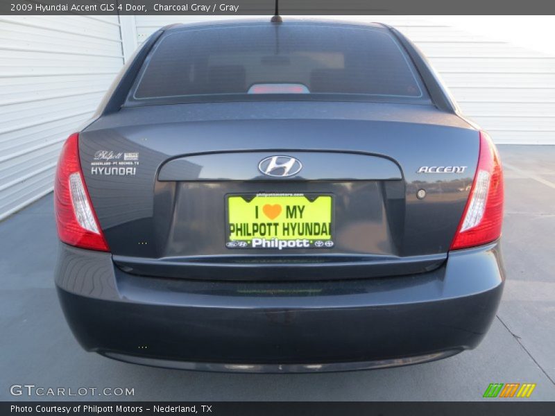 Charcoal Gray / Gray 2009 Hyundai Accent GLS 4 Door