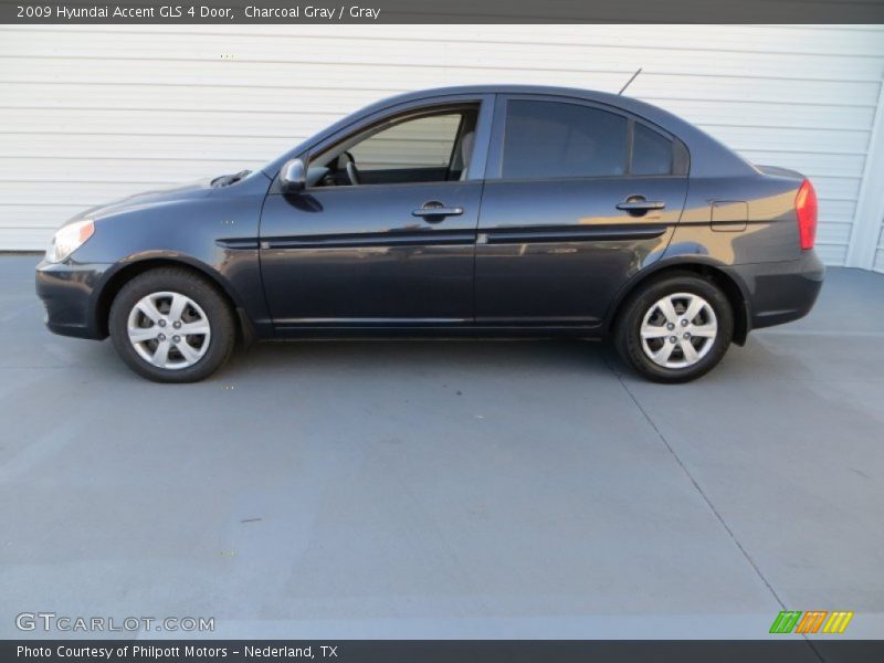 Charcoal Gray / Gray 2009 Hyundai Accent GLS 4 Door