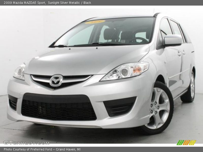 Sunlight Silver Metallic / Black 2009 Mazda MAZDA5 Sport