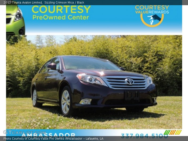 Sizzling Crimson Mica / Black 2012 Toyota Avalon Limited