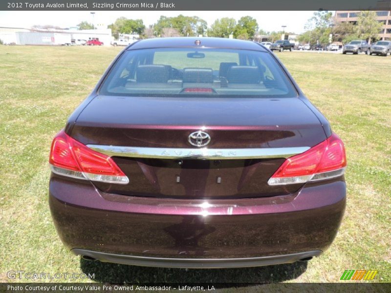 Sizzling Crimson Mica / Black 2012 Toyota Avalon Limited