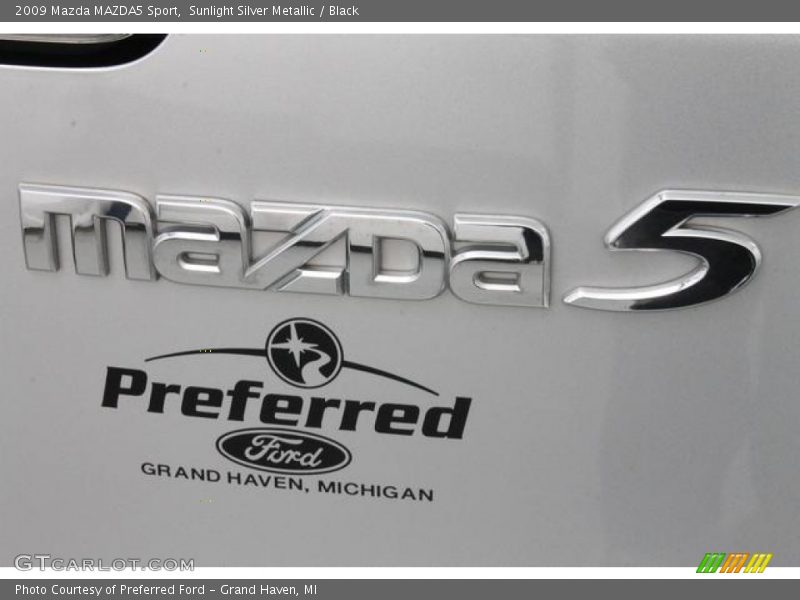 Sunlight Silver Metallic / Black 2009 Mazda MAZDA5 Sport