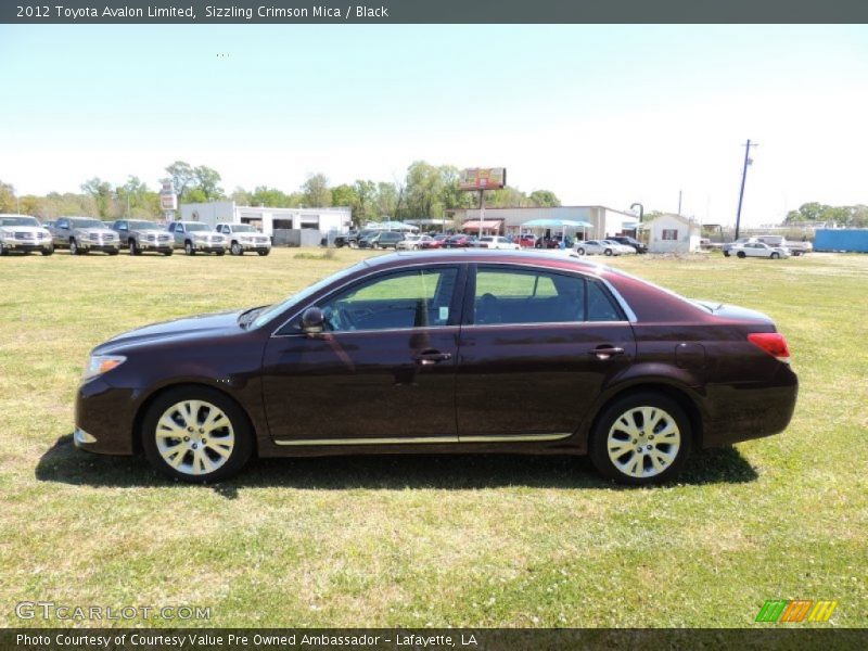 Sizzling Crimson Mica / Black 2012 Toyota Avalon Limited