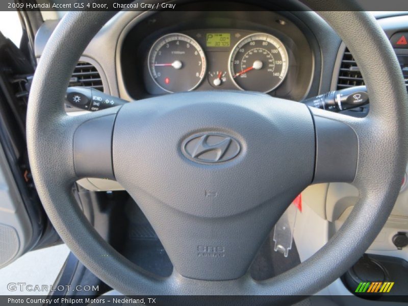 Charcoal Gray / Gray 2009 Hyundai Accent GLS 4 Door