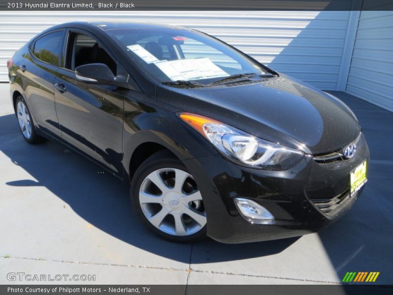 Black / Black 2013 Hyundai Elantra Limited