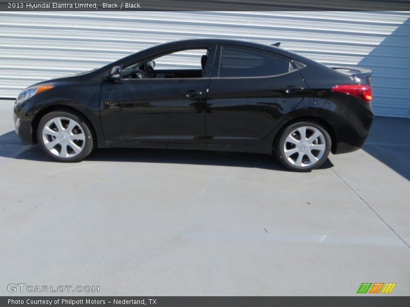 Black / Black 2013 Hyundai Elantra Limited