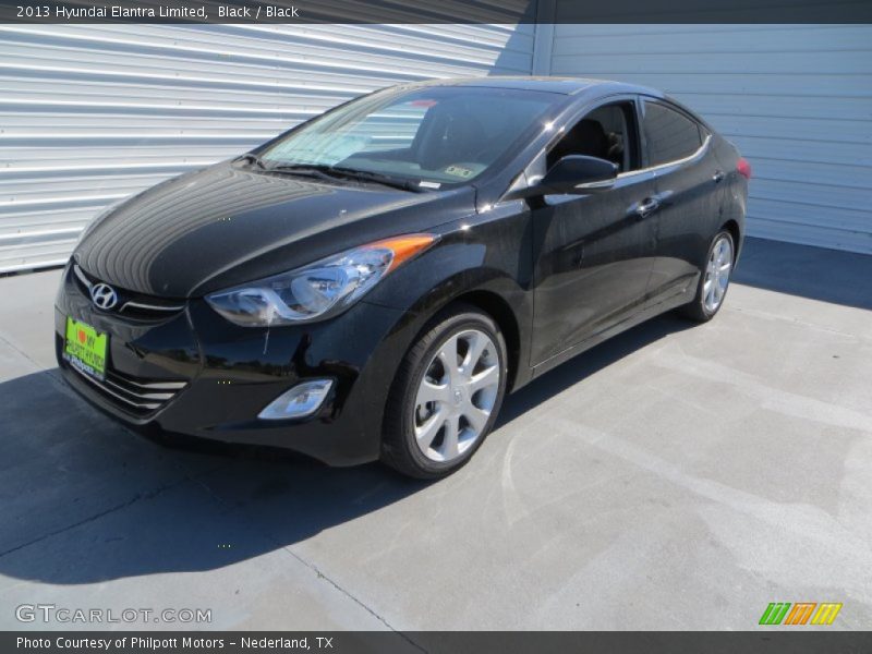 Black / Black 2013 Hyundai Elantra Limited