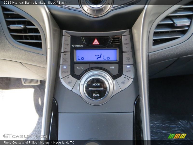 Black / Black 2013 Hyundai Elantra Limited
