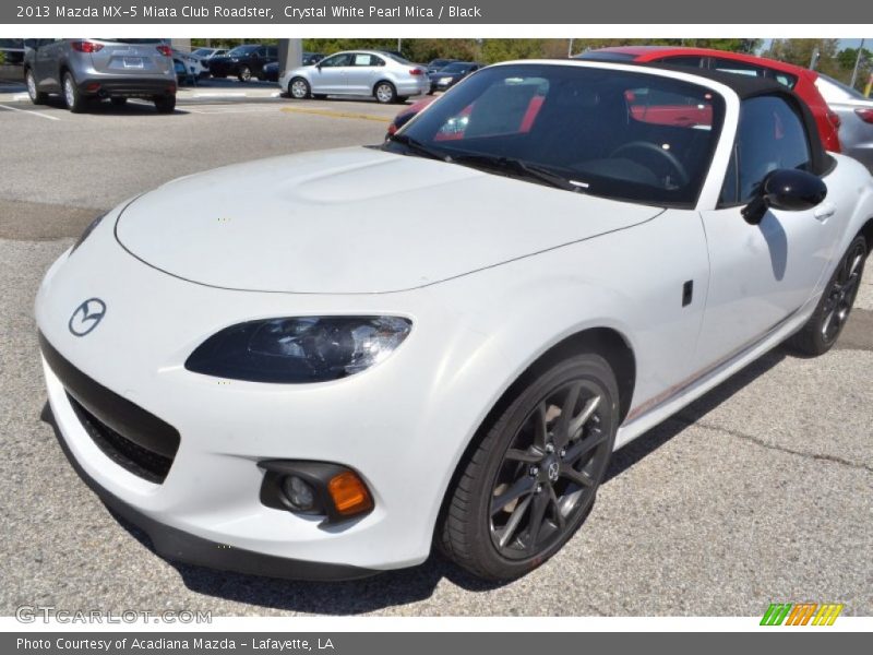 Crystal White Pearl Mica / Black 2013 Mazda MX-5 Miata Club Roadster