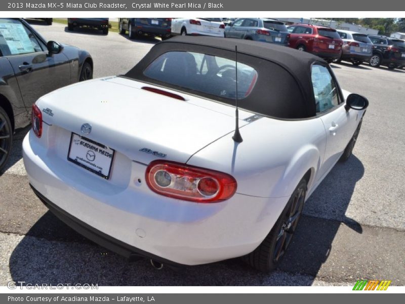 Crystal White Pearl Mica / Black 2013 Mazda MX-5 Miata Club Roadster