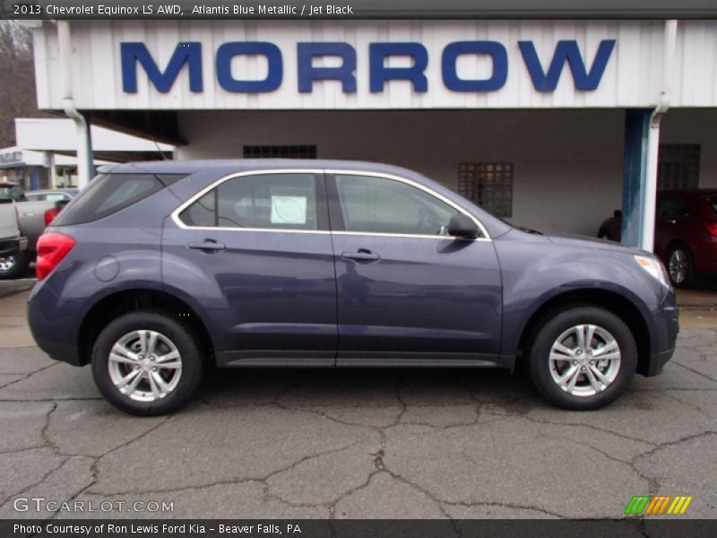 Atlantis Blue Metallic / Jet Black 2013 Chevrolet Equinox LS AWD