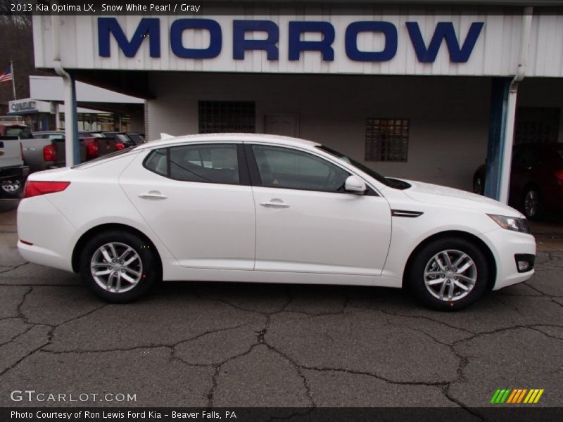 Snow White Pearl / Gray 2013 Kia Optima LX