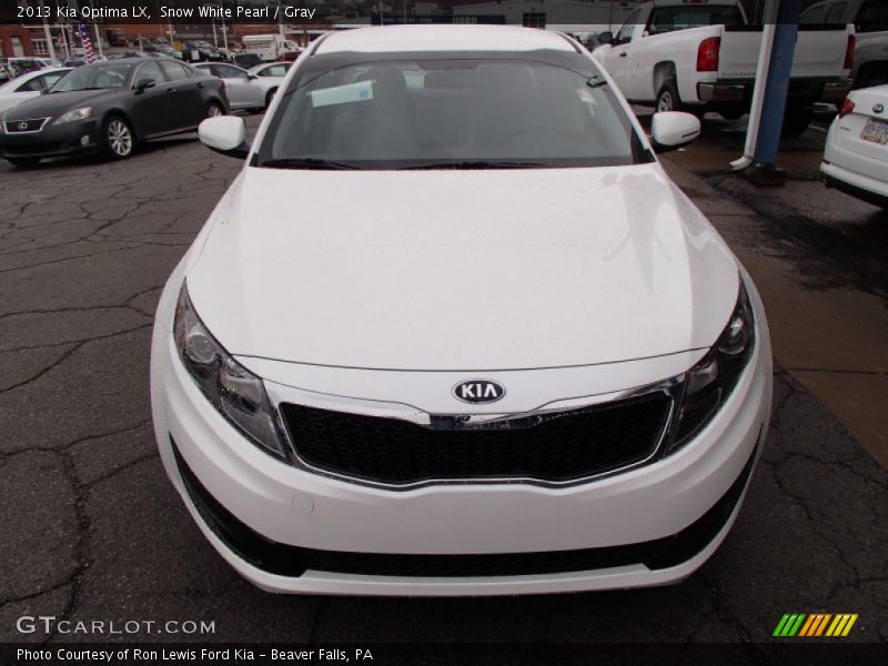 Snow White Pearl / Gray 2013 Kia Optima LX