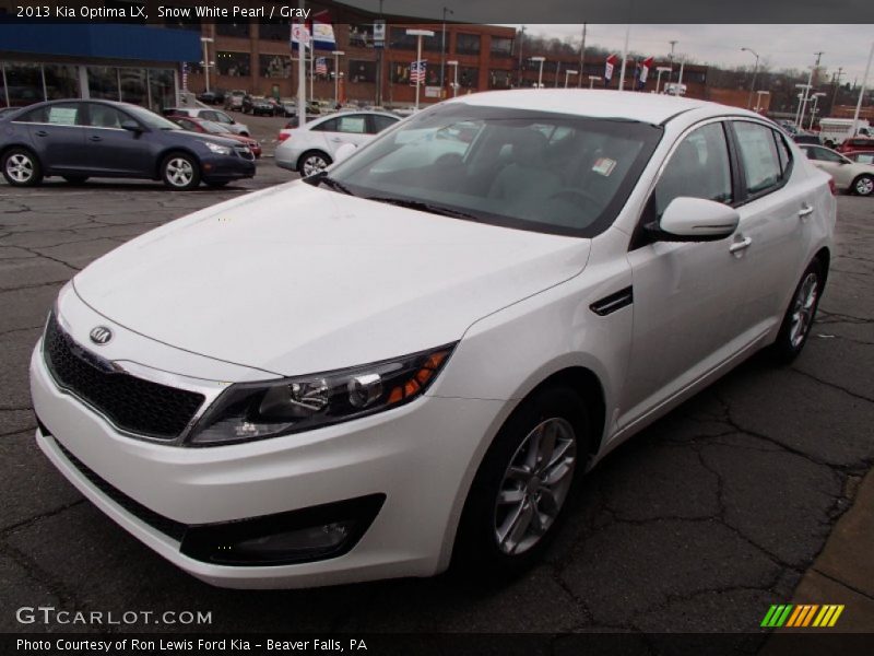 Snow White Pearl / Gray 2013 Kia Optima LX