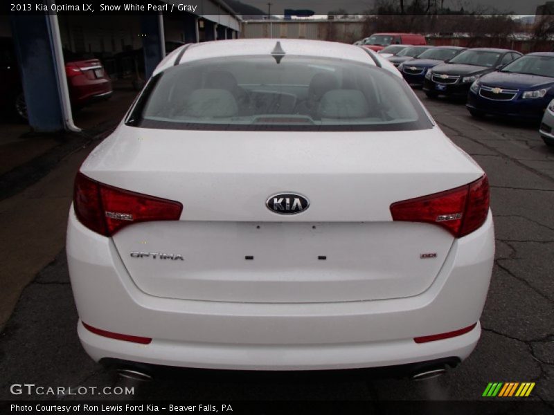 Snow White Pearl / Gray 2013 Kia Optima LX