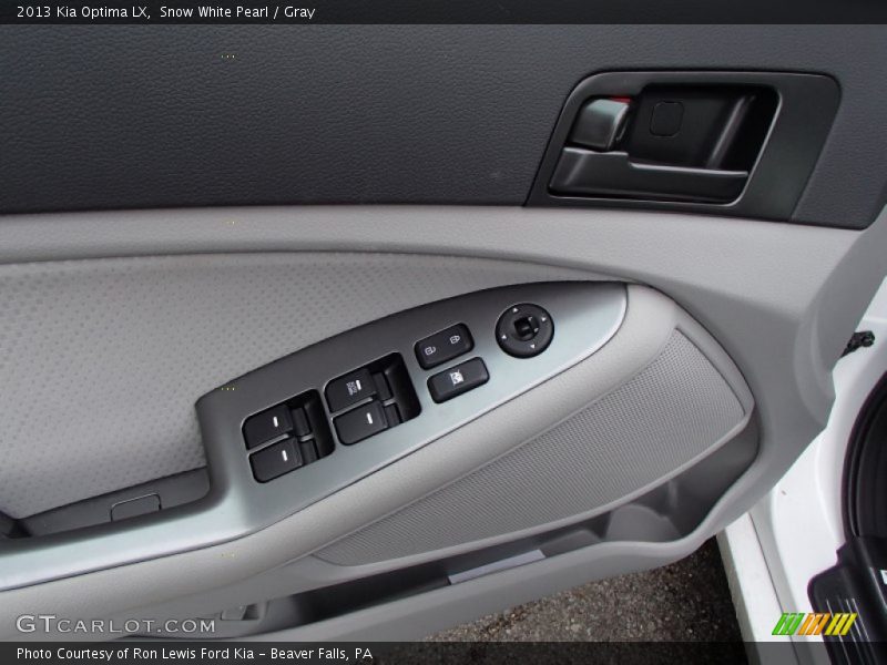 Snow White Pearl / Gray 2013 Kia Optima LX