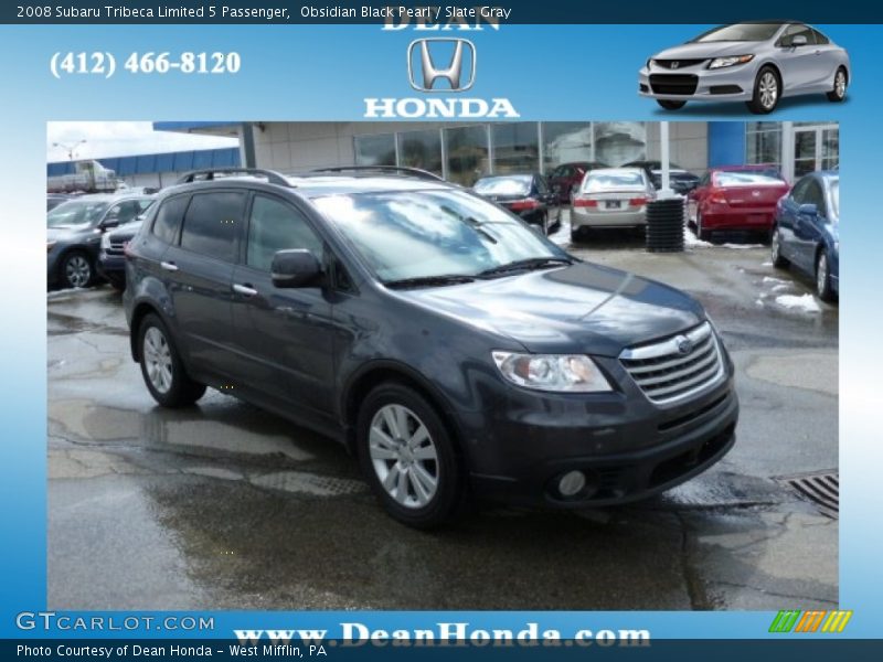 Obsidian Black Pearl / Slate Gray 2008 Subaru Tribeca Limited 5 Passenger