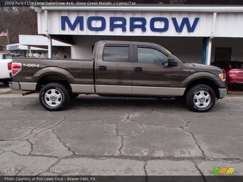 Stone Green Metallic / Camel/Tan 2009 Ford F150 Lariat SuperCrew 4x4