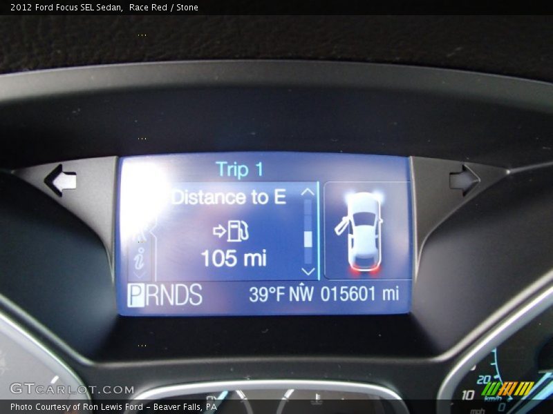 Race Red / Stone 2012 Ford Focus SEL Sedan