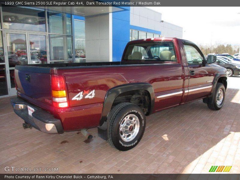 Dark Toreador Red Metallic / Medium Oak 1999 GMC Sierra 2500 SLE Regular Cab 4x4