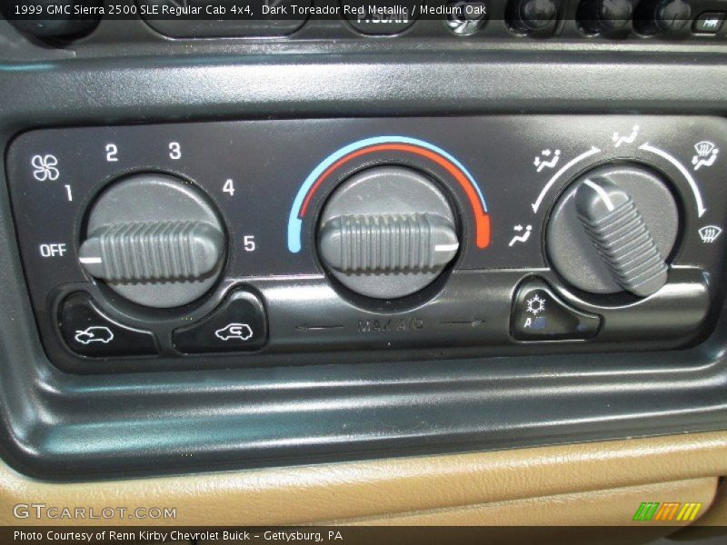Controls of 1999 Sierra 2500 SLE Regular Cab 4x4