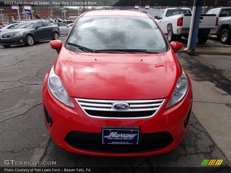 Race Red / Charcoal Black 2013 Ford Fiesta SE Sedan