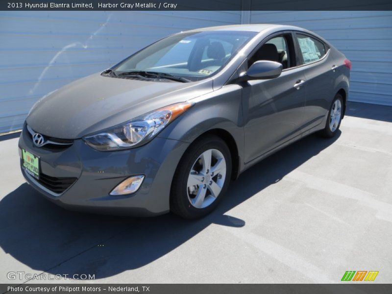 Harbor Gray Metallic / Gray 2013 Hyundai Elantra Limited