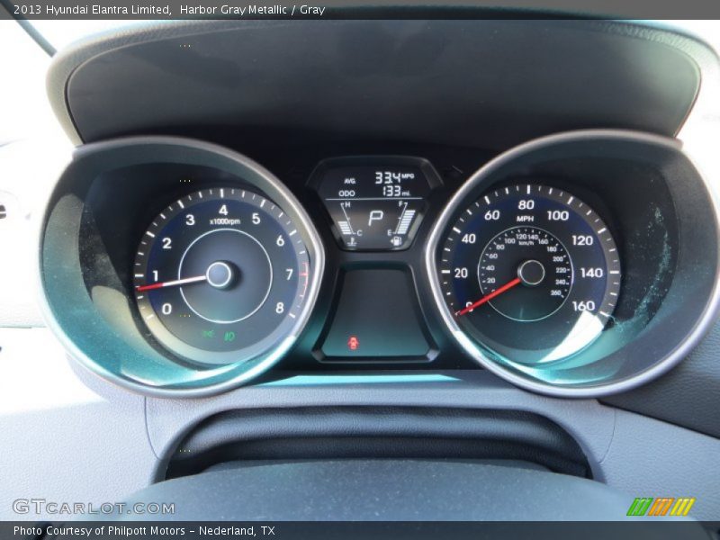 Harbor Gray Metallic / Gray 2013 Hyundai Elantra Limited