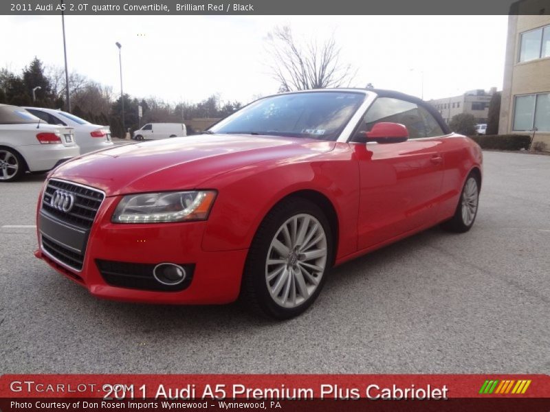 Brilliant Red / Black 2011 Audi A5 2.0T quattro Convertible