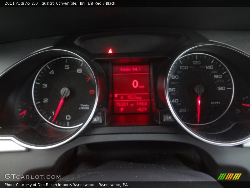 Brilliant Red / Black 2011 Audi A5 2.0T quattro Convertible