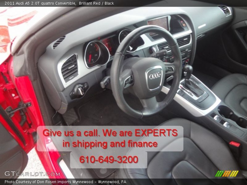 Brilliant Red / Black 2011 Audi A5 2.0T quattro Convertible