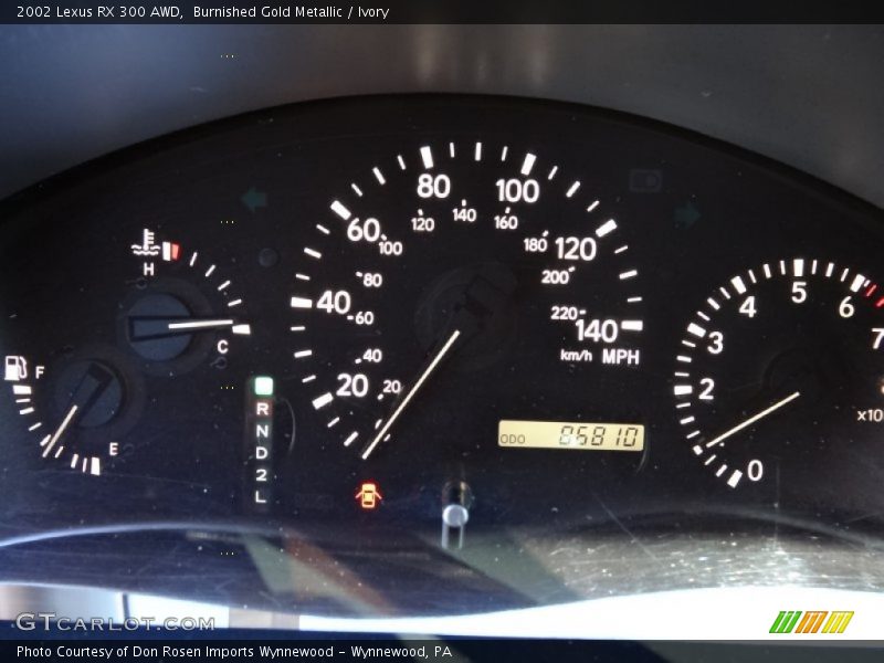 Burnished Gold Metallic / Ivory 2002 Lexus RX 300 AWD