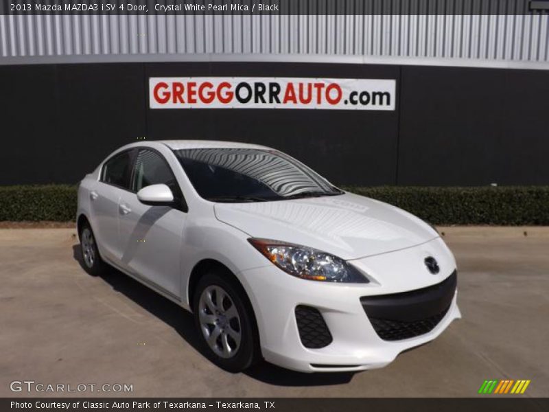 Crystal White Pearl Mica / Black 2013 Mazda MAZDA3 i SV 4 Door