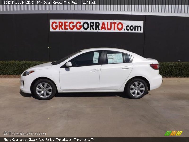 Crystal White Pearl Mica / Black 2013 Mazda MAZDA3 i SV 4 Door