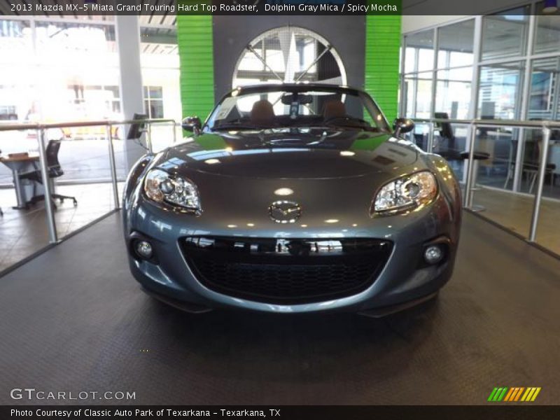 Dolphin Gray Mica / Spicy Mocha 2013 Mazda MX-5 Miata Grand Touring Hard Top Roadster