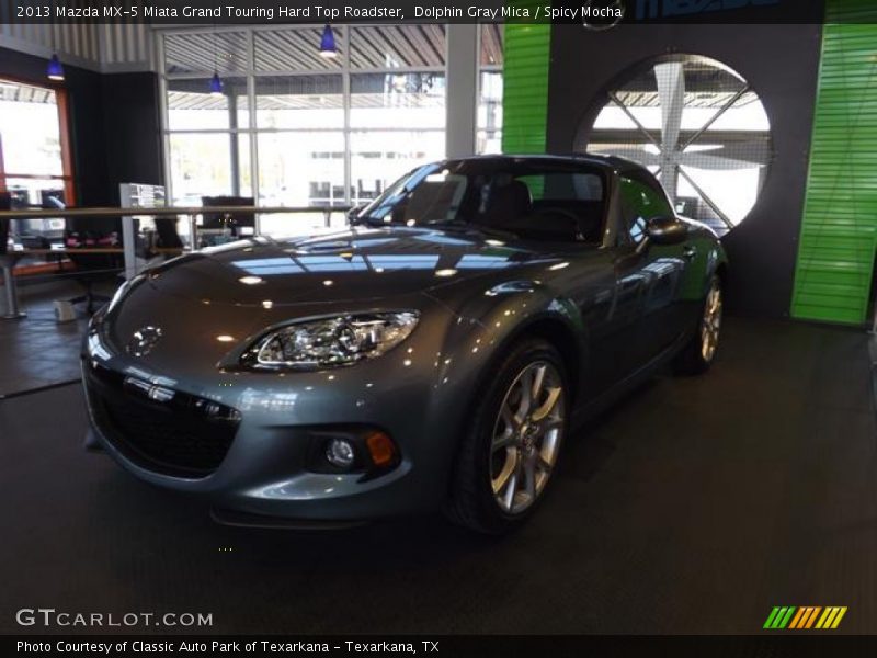 Dolphin Gray Mica / Spicy Mocha 2013 Mazda MX-5 Miata Grand Touring Hard Top Roadster