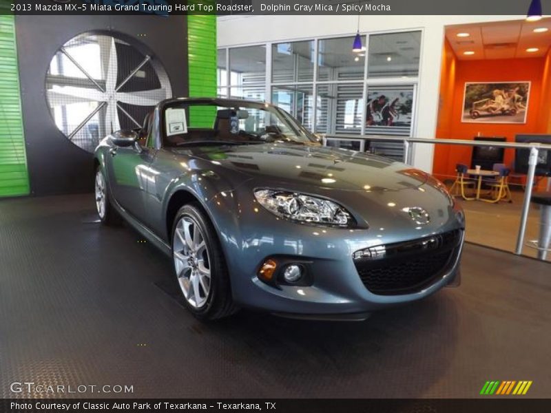 Dolphin Gray Mica / Spicy Mocha 2013 Mazda MX-5 Miata Grand Touring Hard Top Roadster
