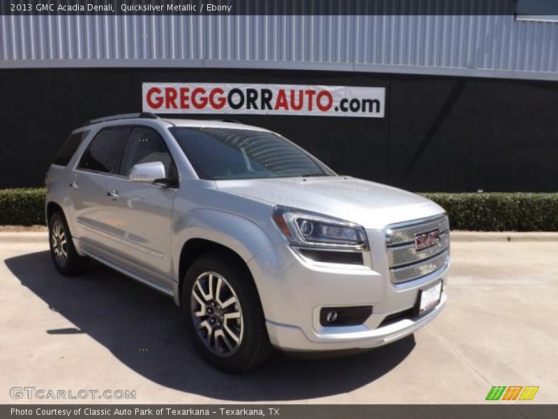 Quicksilver Metallic / Ebony 2013 GMC Acadia Denali